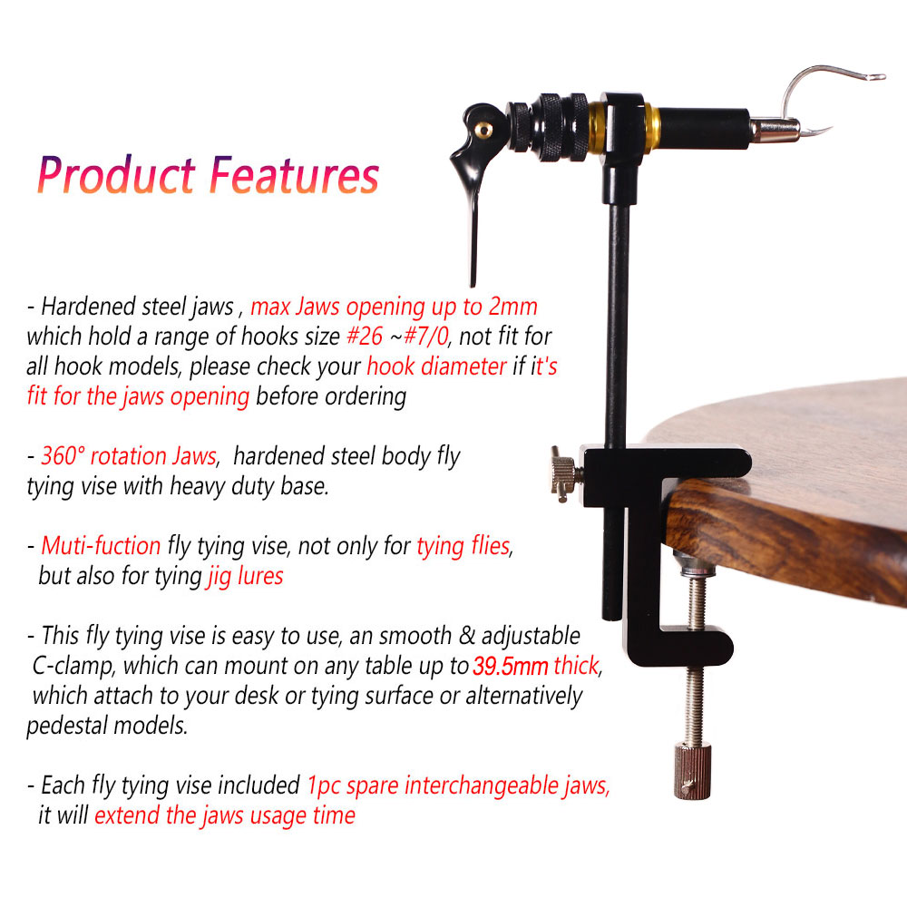 1PC 360° Rotation C-Clamp Fly  - Fishing Lure Making Kit review and price