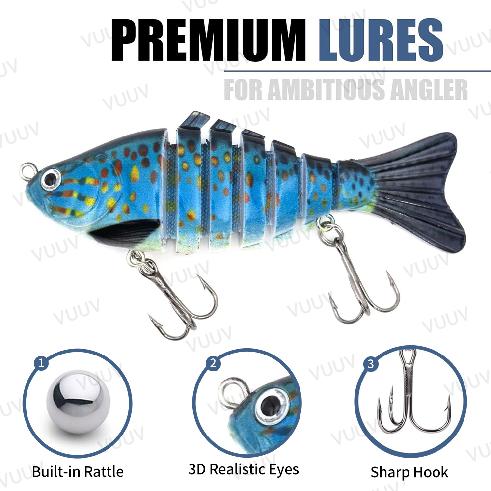 10 pcs Multi-Joint Swimbait Fi - Fishing Lure Popper review and price