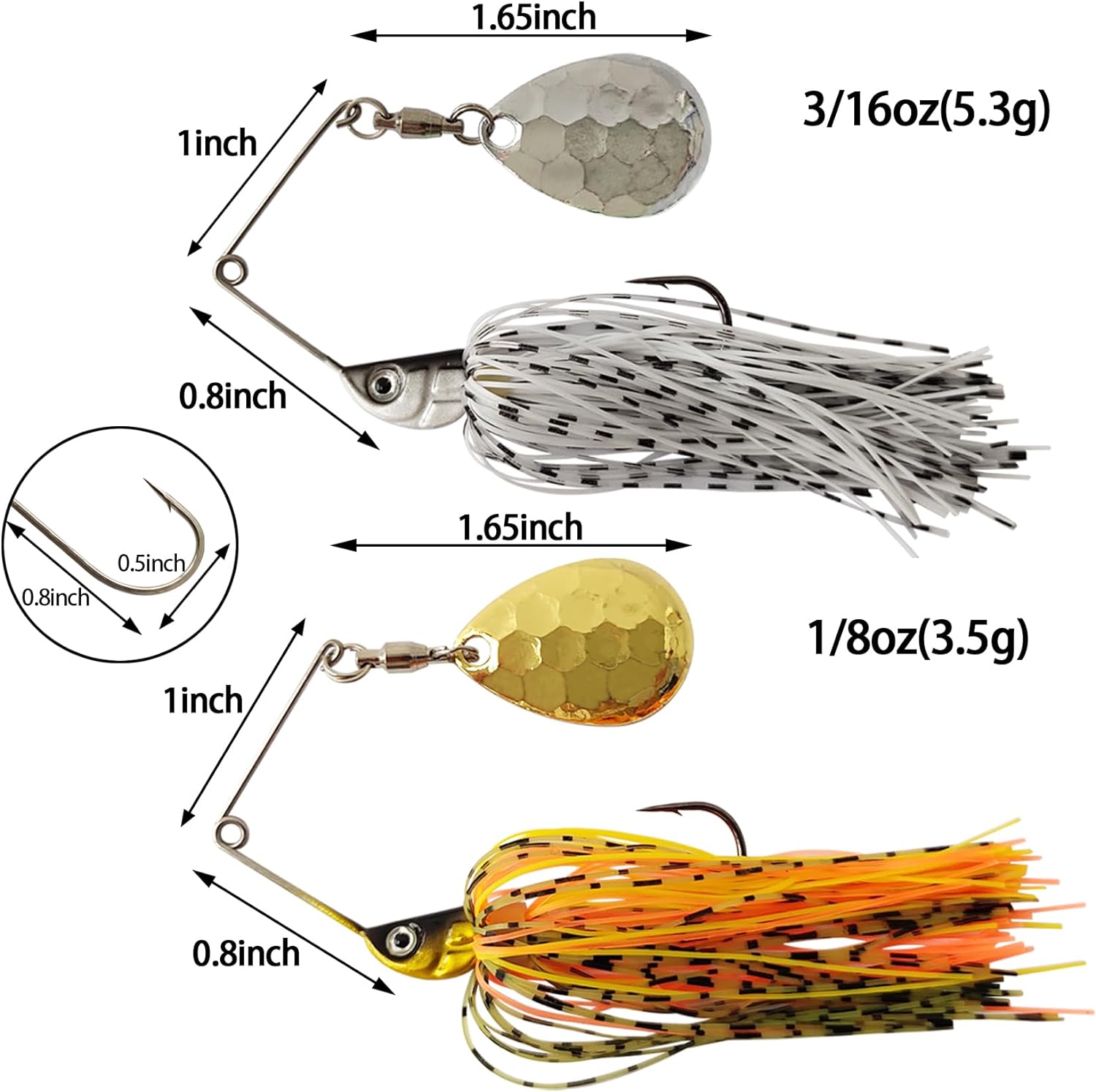 Eupheng Spinner Bait Spoon Wir - Fishing Lure Spinnerbait review and price