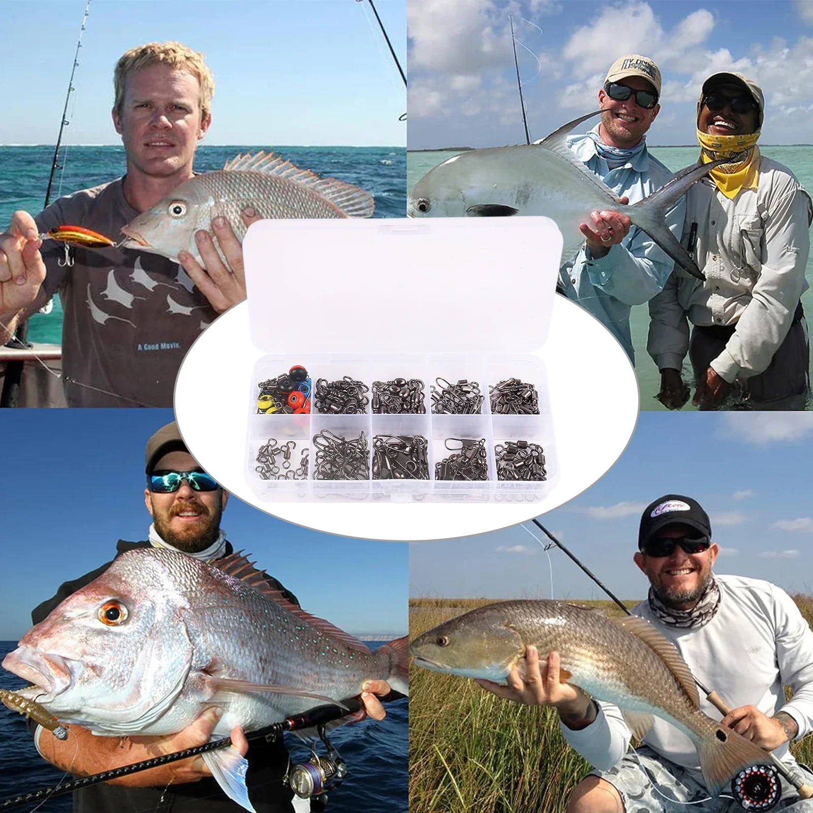 115pcs Fishing Swivel Connecto - Fishing Lure Box review and price