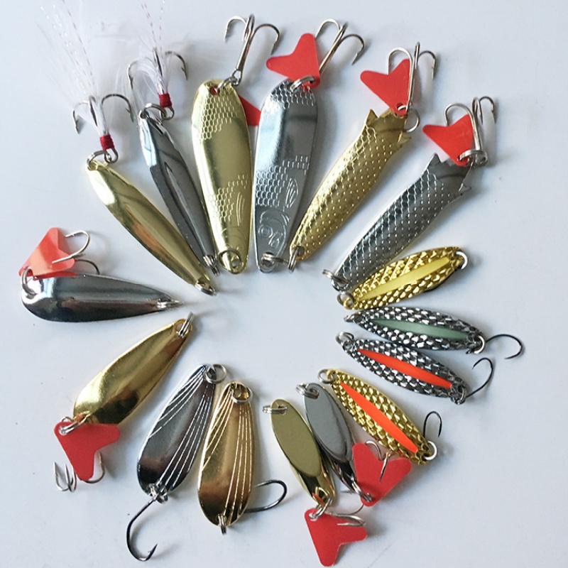 Fishing Lure Kit 16 Pcs Sets T - Fishing Lure Spoon review and price