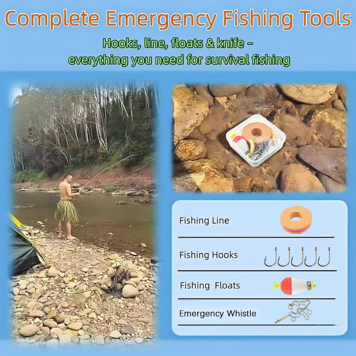 Portable Emergency Fishing Gea - Fishing Lure Box review and price