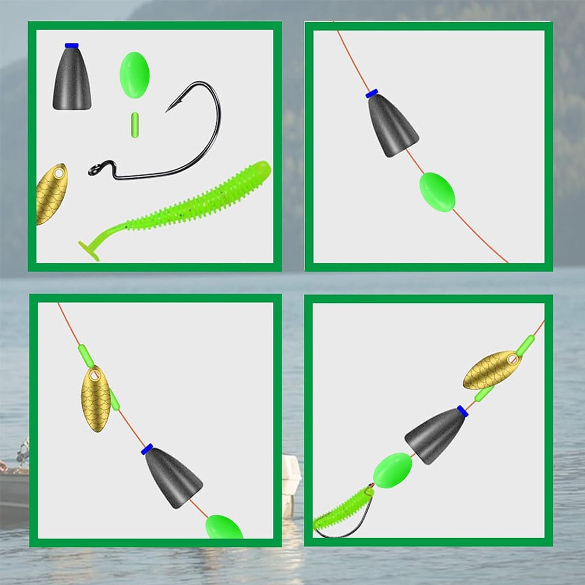 Glow Fishing Beads Oval Lumino - Fishing Lure Making Kit review and price