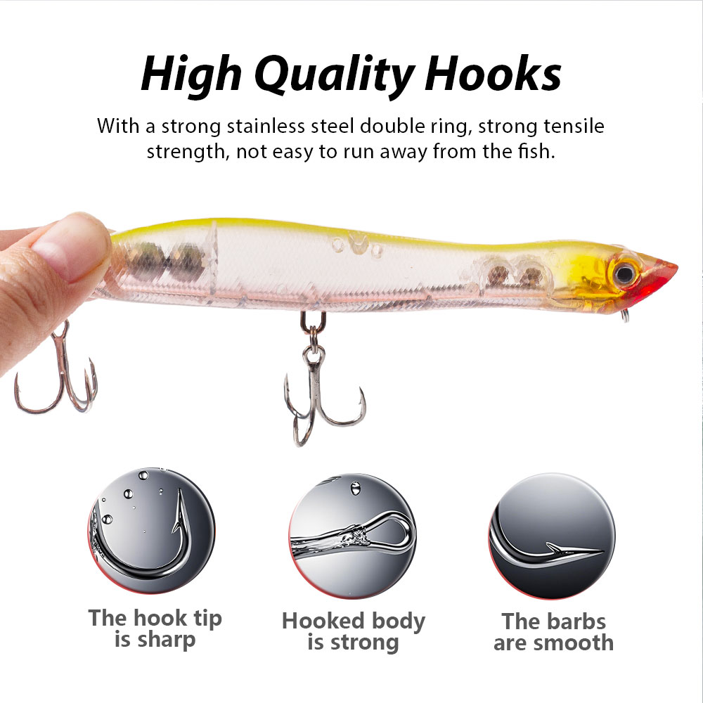 120mm/18g Topwater Pencil Popp - Fishing Lure Popper review and price