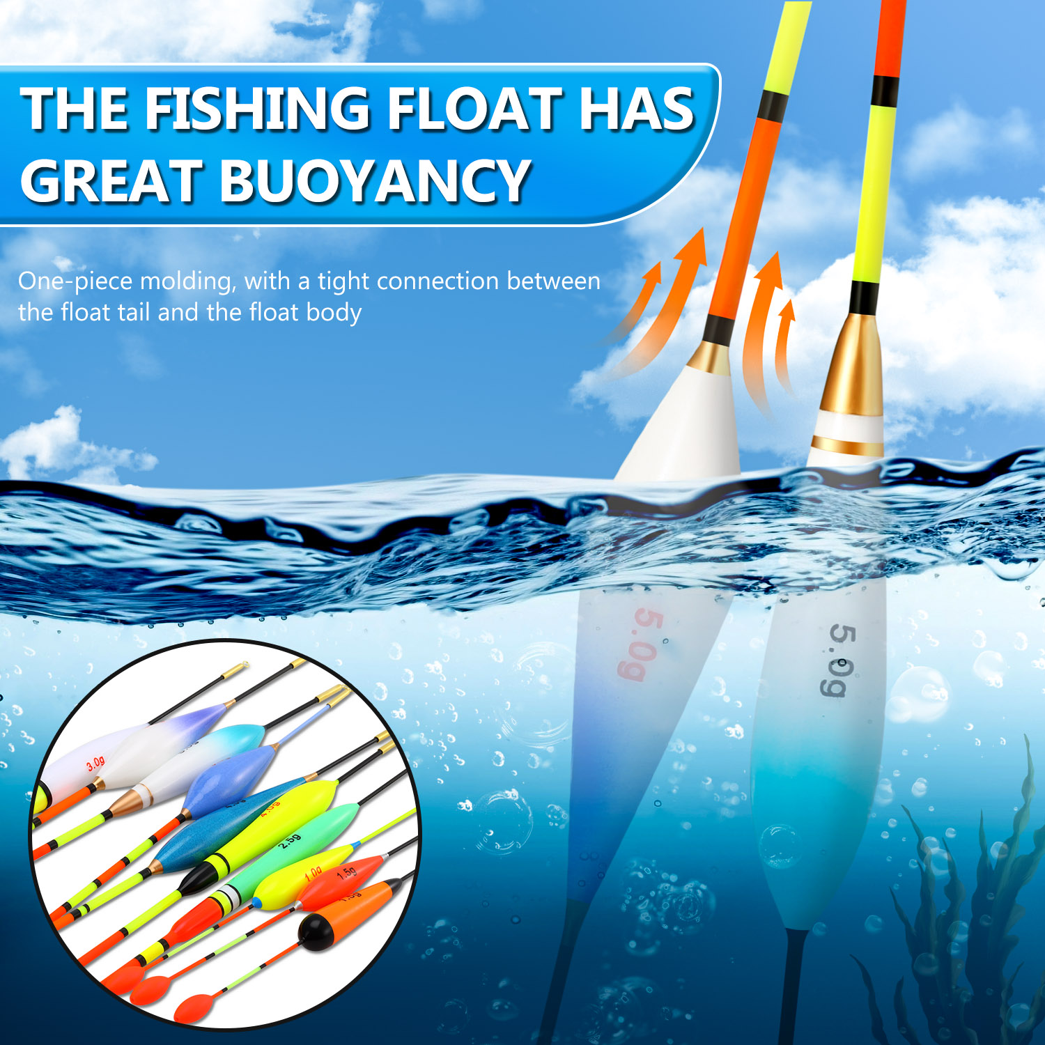 EVA Fishing Float Set 10pc 1.5 - Fishing Lure Topwater review and price